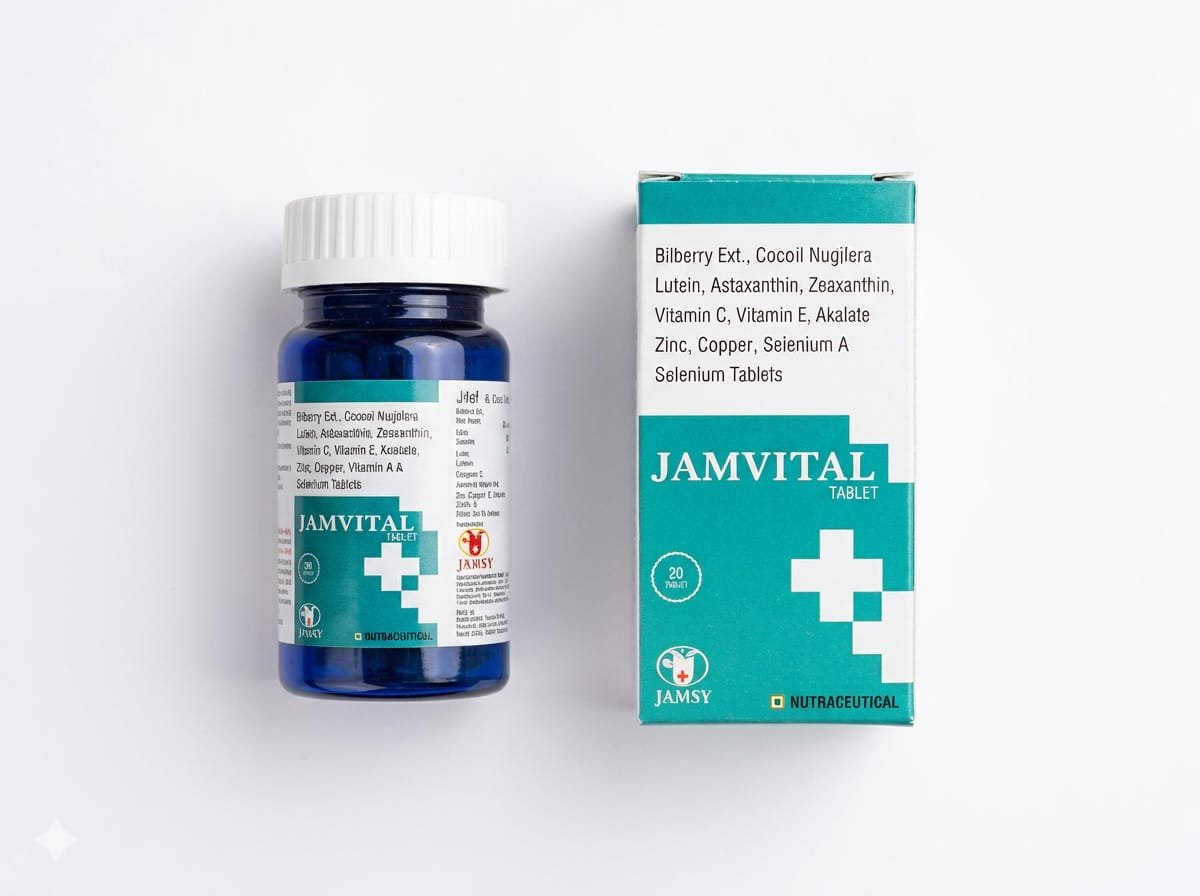 Jamvital Capsule – Eye Health Antioxidant Supplement with Lutein & Bilberry