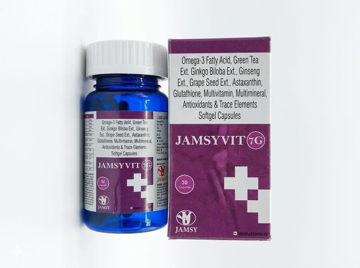Jamsyvit 7G Softgel Capsule – Omega-3, Ginkgo Biloba & Antioxidant Supplement